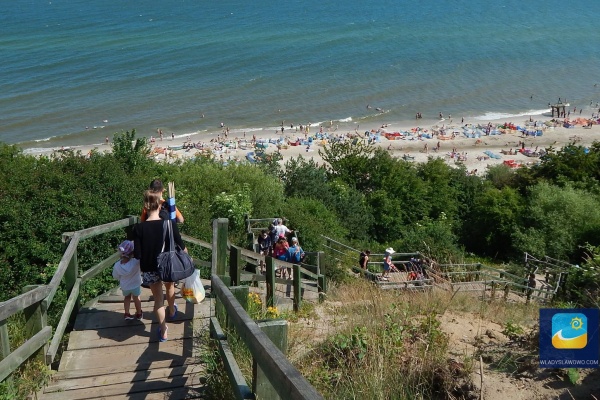 Zejście na plażę w Chłapowie.